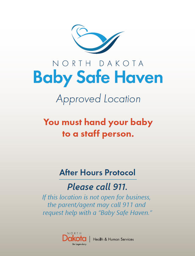 Baby Safe Haven Approved Location Sign